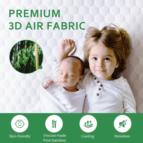 Queen Mattress Protector, Waterproof Cooling Mattress Pad Cover, Bamboo Fabric, Fitted 8-18 inch Deep Pocket