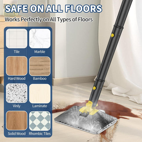 6 Pack Steam Mop Pads Compatible with ScrubWiz & LABIGO Steam Mop Cleaner - Washable and Reusable Microfiber