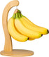 Banana Holder w/ Hanging Hook, Rustic Wooden Grape Stand for Kitchen Countertop,