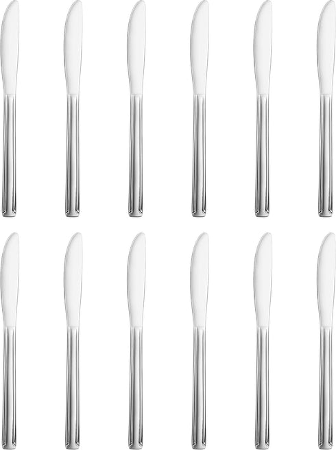 New Star Foodservice Dominion Pattern, 18/0 Stainless Steel Dinner Knife, 8.2-Inch, Set of 12