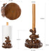 Polytree Countertop Farm Animals (Cow, Pig and Rooster) Paper Towel Holder Stand with Decoration, Hand-Carved Wood