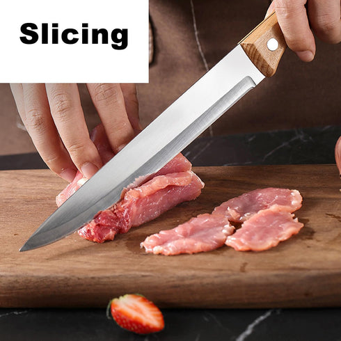 Ultra Sharp Paring Knife for Peeling, Cutting Fruits, Vegetables, and Meat, Stainless Steel with Wooden Ergonomic Handle