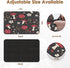 Coffee Mat for Countertops, 2 Pcs Mushroom Red Floral Dish Drying Mat for Kitchen, Espresso Machine, Rubber 12x19in