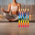 Mega Candles 5 pcs Unscented Multi Color Straight Taper Chakra Candles, Hand Poured Premium Wax, 12 Inch x 1 Inch, 100%