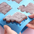 2 Pack Cow Chocolate Molds - Dairy Cattle Cake Pan Silicone Candy Fondant Baking Mold in Random Color