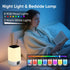 Dimmable 8 10-15 Night Light Bluetooth Speaker Alarm Clock, Sound Machine with White Noise, Touch Bedside Lamp