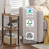 TB01BB046 TUTOTAK Small Narrow Side Table with Charging Station, Skinny End Table for Small Spaces, Slim Nightstand