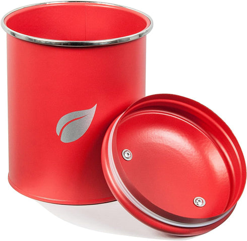 Self-Care Saf-Care Kitchen Canisters, Valentine Red Canister Set with Tight Sealed Lids, Set of 3, SC-002