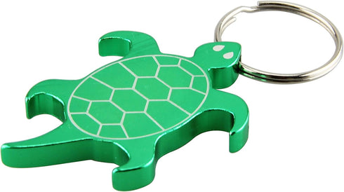 SWATOM Turtle Aluminum Alloy Bottle Opener Keychain, Creative Gifts Accessories (1, Green Turtle)