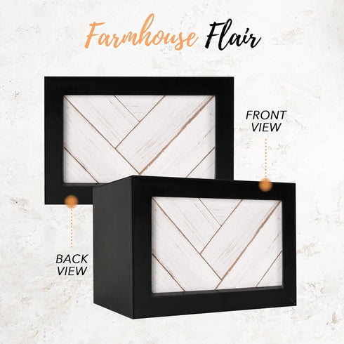 Autumn Alley Farmhouse Utensil Holder for Kitchen Counter, Unique Black and White Shiplap Design for Farmhouse Decor