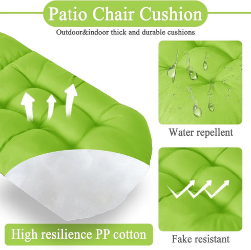 MQK Adirondack Chair Cushion, Waterproof Outdoor Seat Cushions for Patio Furniture, Thick High Back Replacement Pad