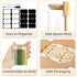 12 Pack 8 oz Set TBWIND Round Glass Spice Jars with Lids and Spoons Airtight Small Spice Containers with Labels, Clear