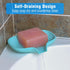 3 Pack Silicone Soap Dish with Drain, Easy to Clean Bar Soap Holder for Shower/Bathroom, Keep Soap Dry, Kitchen Saver