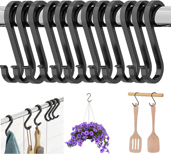 15Pcs S Shaped Hooks, Heavy Duty Aluminum Hooks for Hanging Plants, Coffee Cups, and Kitchen Items