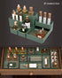 CHANCETSUI 9 Pcs Stackable Drawer Organizer Trays Set, Green Multifunctional Storage for Vanity, Bathroom & Office
