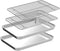 Small Baking Sheet with Rack Set - 2 Small Cookie Sheets + 2 Small Baking Racks, CEKEE Stainless Steel