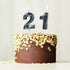 Nuanchu 21st & 12th Number Birthday Candles, 3D Diamond Shape Numeral Candles for Happy Birthday Cake Topper (Black)