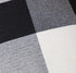 4TH Emotion Set of 2 Black and White Farmhouse Buffalo Check Plaid Throw Pillow Covers, 20 x 20 Inches, Polyester Linen