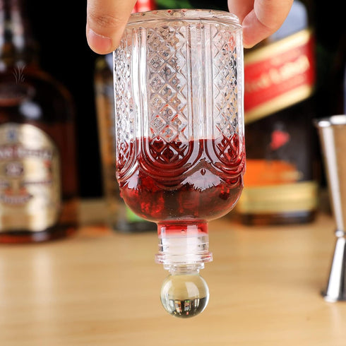 SuproBarware Donatello Bitters Bottle, 8oz Glass Cocktail Dashes Bottle with Stainless Steel Top