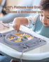 starturflyu 4 Strong Suction Baby Placemat, Silicone Toddler Plate with Toy Straps & Anti-Peel Design, Dishwasher Safe