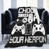 Your Weapon Gamer Gaming Gifts - Ultra Soft Flannel Throw Blankets for Living Room, Bedroom, Couch, Office (50"x40")