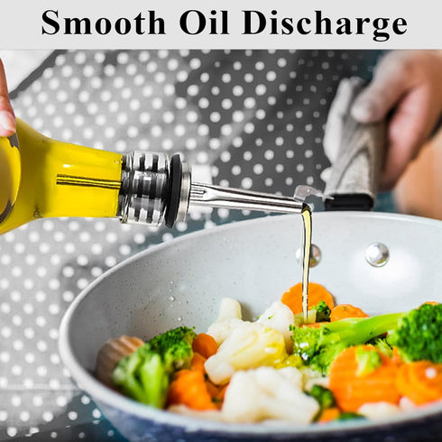 4 Pack 3/4" Oil Pourerswith Flip Top, Olive Oil Dispenser Spout, Oil Spout Liquor Bottle Pourer Spouts, Speed Pour