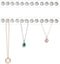 Mymazn 2 Pack Clear Acrylic Necklace Hangers Wall Mounted Jewelry Organizer with 12 Hooks for Girls Women