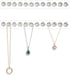 Mymazn 2 Pack Clear Acrylic Necklace Hangers Wall Mounted Jewelry Organizer with 12 Hooks for Girls Women