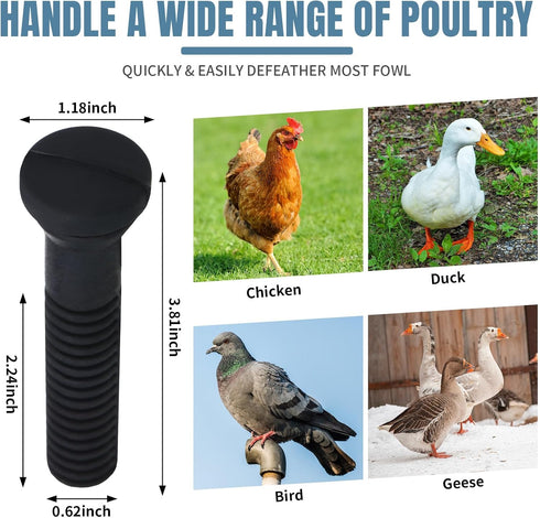150 3/4 Inch Frienda Pcs Chicken Plucker Fingers for Machine Black Rubber Plucker Fingers Hair Removal Suit Holes