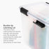 IRIS USA WeatherPro File Box Organizer for Letter/Legal Files, Water Resistant Document Box, Clear 32 Qt.