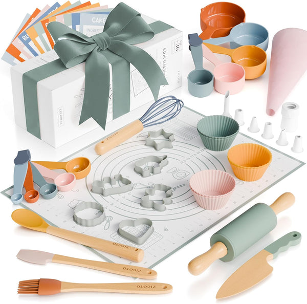 Wooden Baking Set for Kids - A Complete Set of Real Kitchen