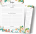 50 Sheets Full Size Recipe Paper Refill Pages, 8.5 x 11 Inch for Recipe Binder Book