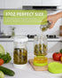 37 oz 2 Pack ZENS Pickle Jar with Strainer Flip, Hourglass Pickle Juice Separator Container, Airtight Leakproof Lid