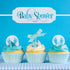Waydress 24 Pieces Raindrop Garlands - Blue Paper Hanging Decorations for Baby Shower, Birthday, Wedding Party