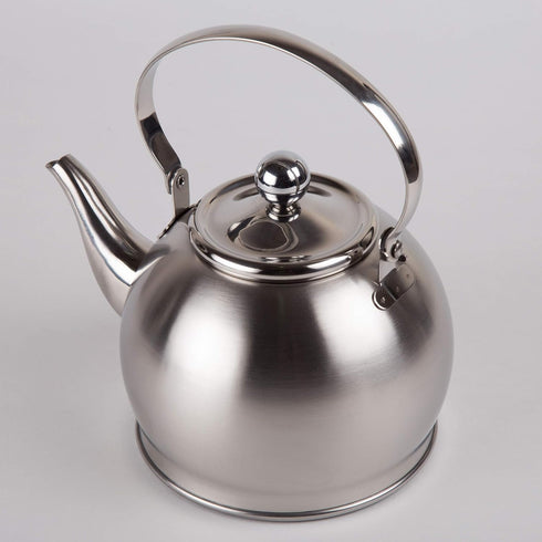 Creative Home Royal Tea 1.0 Quart Stainless Steel Stovetop Tea Kettle with Removable Infuser Basket