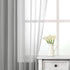 JUSPURBET 2 Pieces Light Gray Window Sheer Curtains, Luxury Solid Semi Sheer Curtain Panel for Living Room Bedroom