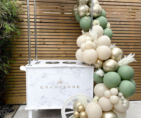 Sage Green Gold Confetti Balloons, 50 pcs Olive Green Blush Gold Metallic Latex Balloons for Party Decorations