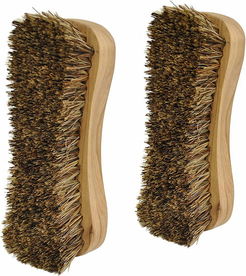 All-Natural Wooden Scrub Brush Set - Eco-Friendly Cleaning Products with Wooden Handle and Palmyra Bristle Brush, Set