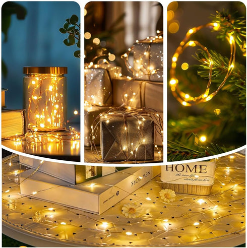 6 Pack 7ft 20LED HXWEIYE Rechargeable Fairy Lights Battery Operated with Remote & DIY Timer, Mini Twinkle String Light