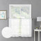 Tollpiz White Leaf Sheer Tier Curtain, 30 x 36 inches, Set of 2 Panels, Embroidered Voile Kitchen Bathroom Treatment