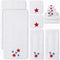 Peryiter 6 Pcs 4th of July Bath Towels Set 250th Anniversary Stars