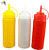 Condiments Squeeze Bottles for Ketchup, Mustard, Mayo, Dressing, Oil, Syrup, Vinegar, Sauces,