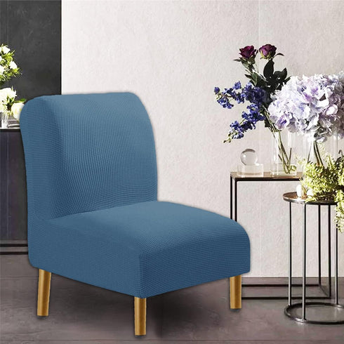 VIENLOVE Armless Armless Chair Slipcovers Stretch Spandex Jacquard Single Sofa Slipcover, Accent Chair Furniture