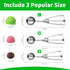 3PCS Ice Cream Scoop,Premium cookie scoop set,Small/Medium/Large stainless steel Scoops,Professional Ice cream Scooper with Trigger Release for Baking, Cookie, Fruit and Ice Cream by AOULELA
