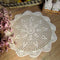 Damanni Cotton Handmade Crochet Lace Tablecloth Doilies Doily,Round,Beige,12 Inch