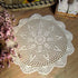 Damanni Cotton Handmade Crochet Lace Tablecloth Doilies Doily,Round,Beige,12 Inch