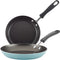 Farberware Cookstart DiamondMax Nonstick Frying Pans/Skillet Set, 8.25 Inch and 10 Inch, Aqua, Dishwasher Safe