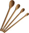 Long Handle Wooden Measuring Spoons by utensi, Set of 4, Beech Wood, 9-inch Handles