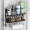 Magnetic Spice Rack,4-Slot Stanley Cup Water Bottle Holder with Paper Towel Holders