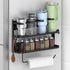 Magnetic Spice Rack,4-Slot Stanley Cup Water Bottle Holder with Paper Towel Holders